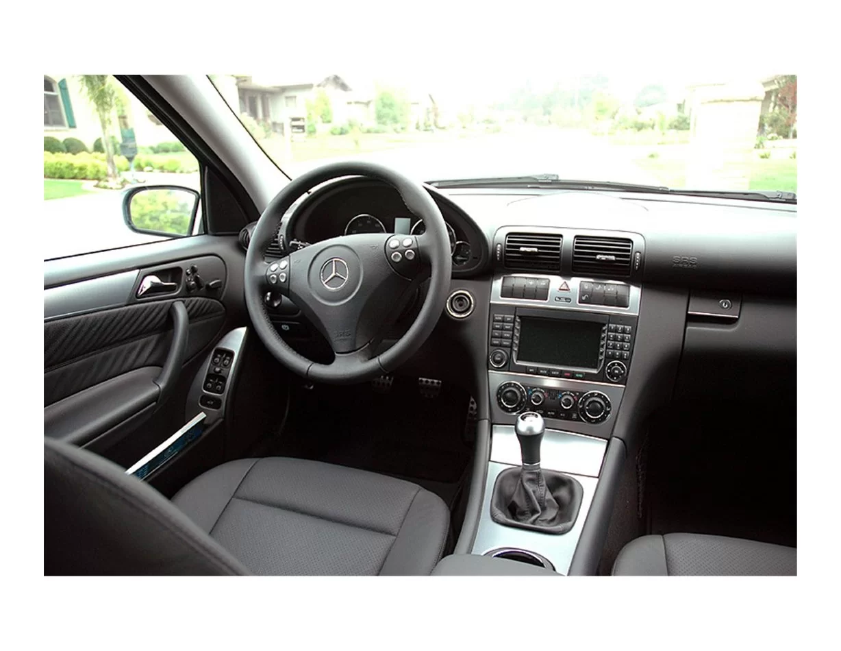 Mercedes C-Class W203 05.2005 Súprava obloženia palubnej dosky 3D interiéru Dekorácia palubnej dosky 15 dielov - 1