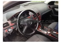 Mercedes C-Class W204 01.2006 Súprava obloženia palubnej dosky 3D interiéru Dekorácia palubnej dosky 17 dielov - 1