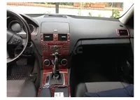 Mercedes C-Class W204 2007–2014 Súprava obloženia palubnej dosky 3D interiéru Dekorácia palubnej dosky 46 dielov - 1