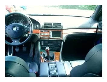 BMW radu 5 E39 10.95-06.03 3D Súprava obloženia palubnej dosky interiéru Dekorácia palubnej dosky 19 dielov - 1