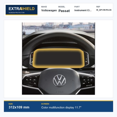 Volkswagen Passat Instrument Cluster ExtraShield Screen Protector