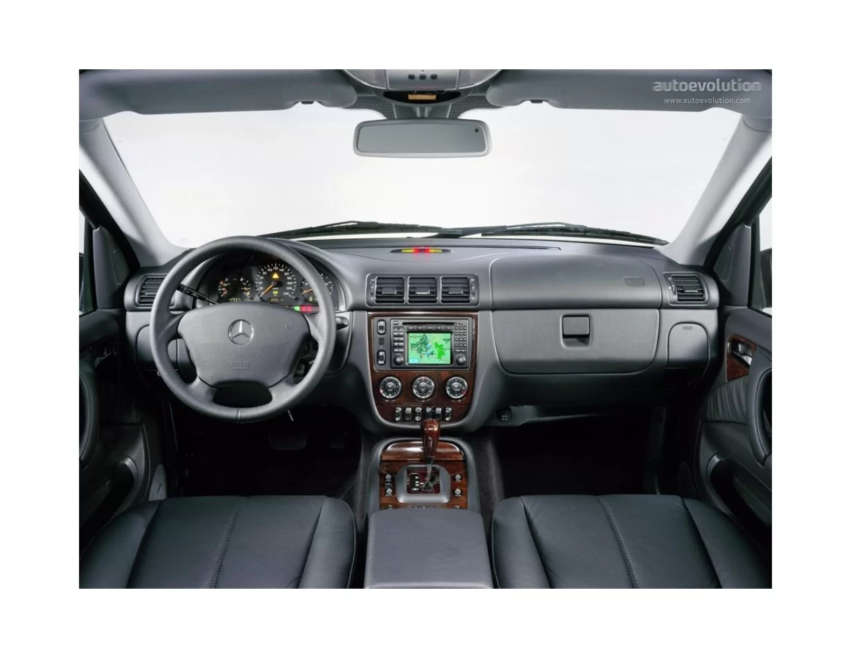 Mercedes ML-Class W163 01.2000 Súprava obloženia palubnej dosky 3D interiéru Dekorácia palubnej dosky 15 dielov - 1