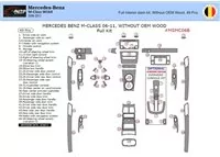 Mercedes ML-Class W164 2006-2011 Súprava 3D obloženia palubnej dosky interiéru Dekorácia palubnej dosky 49 dielov - 1 Mercedes ML-Class W164 2006-2011 Súprava 3D obloženia palubnej dosky interiéru Dekorácia palubnej dosky 49 dielov - 1