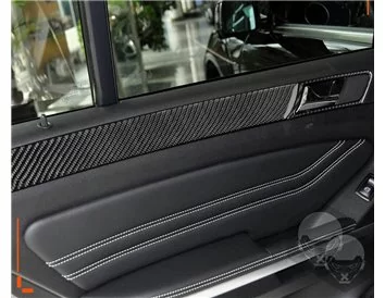 Mercedes ML-Class W164 2006-2011 3D súprava obloženia palubnej dosky interiéru 8-dielna súprava obloženia palubnej dosky