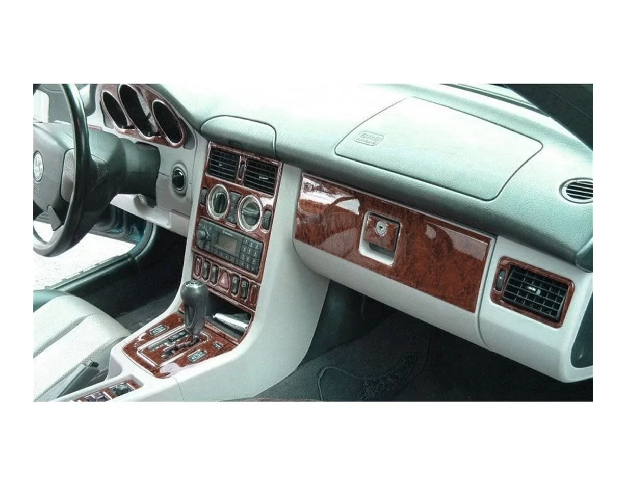 Mercedes SLK (R170) 1997-2004 Súprava obloženia palubnej dosky 3D interiéru Dekorácia palubnej dosky 23 dielov - 1