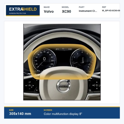 Volvo XC90 Instrument Cluster ExtraShield Screen Protector