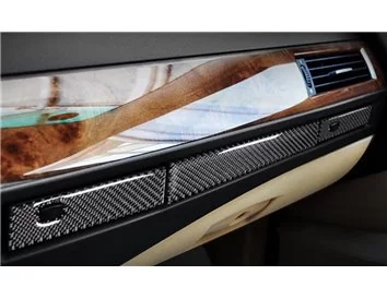 BMW radu 5 E60/E61 2004–2010 Súprava 3D obloženia palubnej dosky interiéru Dekorácia palubnej dosky 33 dielov