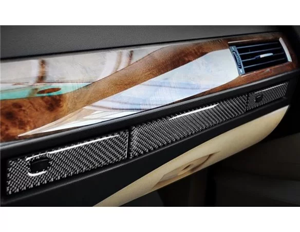 BMW radu 5 E60/E61 2004–2010 Súprava 3D obloženia palubnej dosky interiéru Dekorácia palubnej dosky 33 dielov