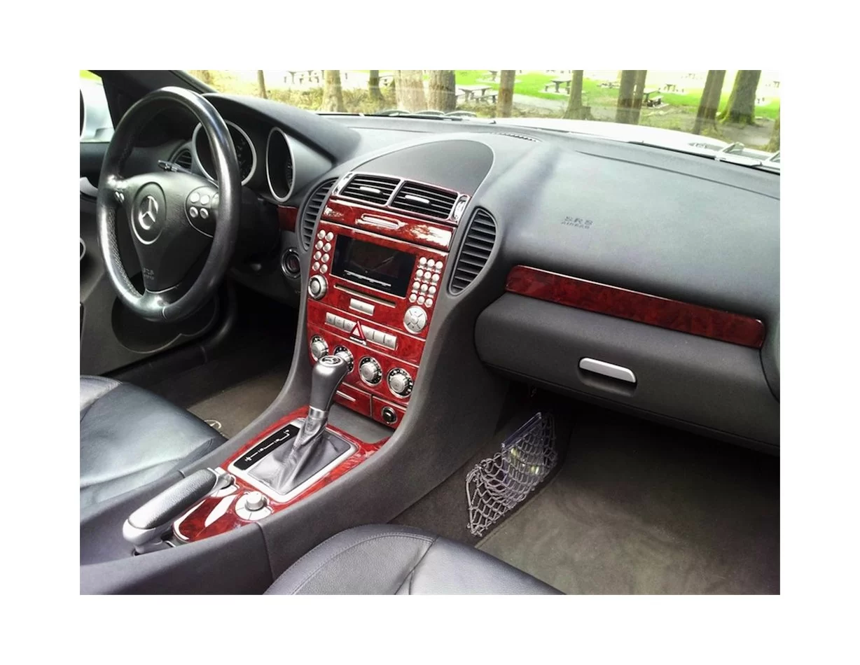 Mercedes SLK (R171) 2004-2010 Súprava 3D obloženia palubnej dosky interiéru Dekorácia palubnej dosky 27 dielov - 1