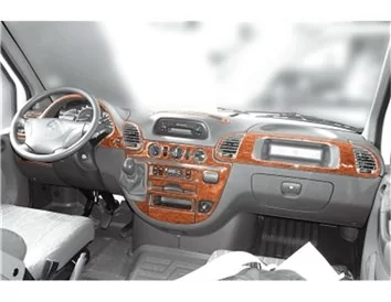 Mercedes Sprinter W903 02.00-04.06 3D Súprava obloženia palubnej dosky interiéru Dekorácia palubnej dosky 24 dielov - 1