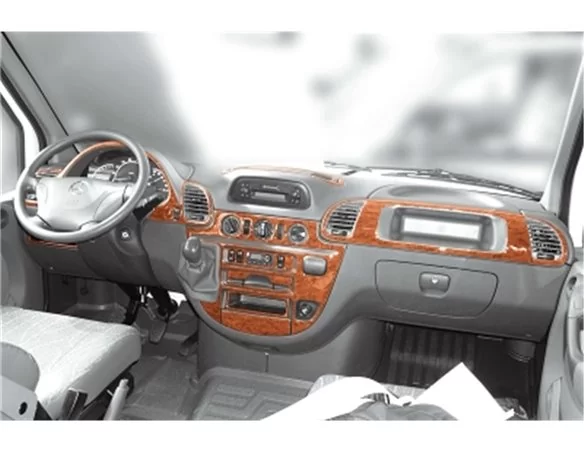 Mercedes Sprinter W903 02.00-04.06 3D Súprava obloženia palubnej dosky interiéru Dekorácia palubnej dosky 24 dielov - 1