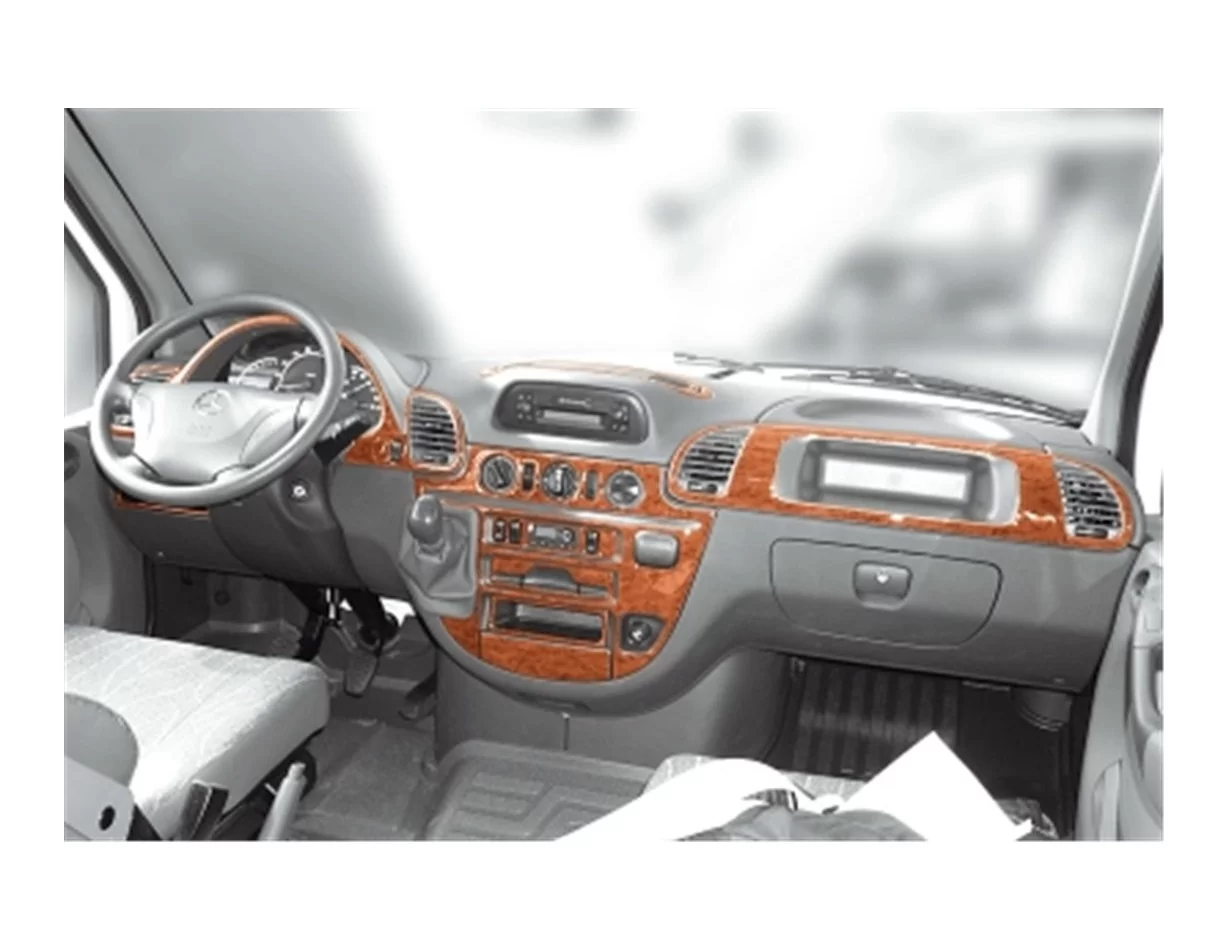 Mercedes Sprinter W903 02.00-04.06 3D Súprava obloženia palubnej dosky interiéru Dekorácia palubnej dosky 24 dielov - 1