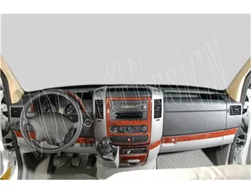 Mercedes Sprinter W906 04.2006 Súprava obloženia palubnej dosky 3D interiéru Dekorácia palubnej dosky 14 dielov - 1