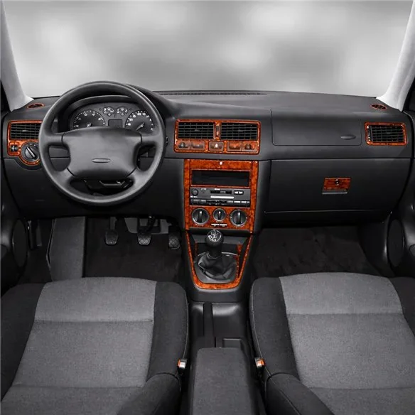 Volkswagen Golf IV 1997-2003 3D dekor palubnej dosky, 19 dielov