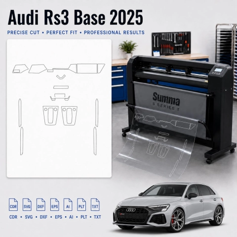 Šablóna rezu interiéru Audi Rs3 Base 2025 pre PPF a fóliu