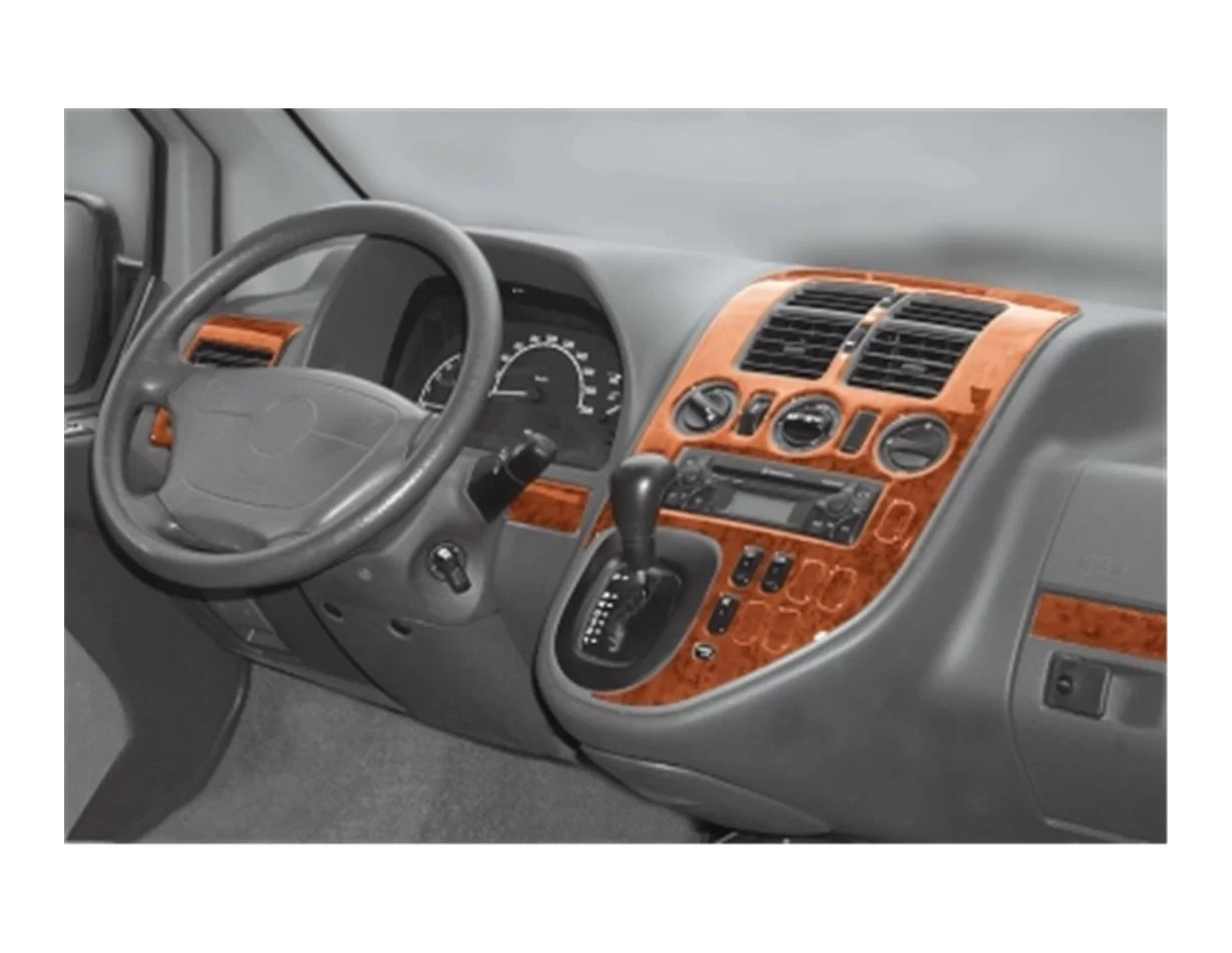Mercedes Vito W638 03.99-01.04 3D súprava obloženia palubnej dosky interiéru 24-dielna súprava obloženia palubnej dosky - 1