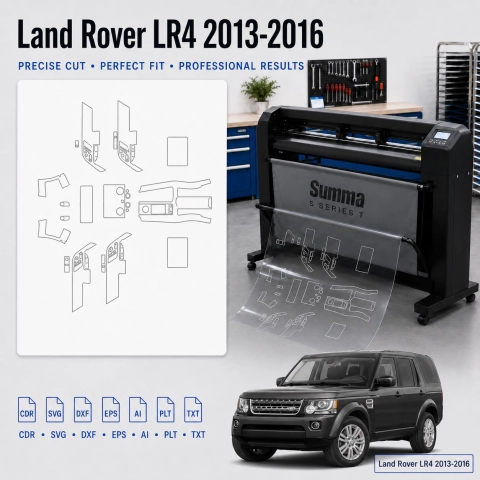 Šablóna rezu interiéru Land Rover Lr4 2013 2016 pre PPF a fóliu
