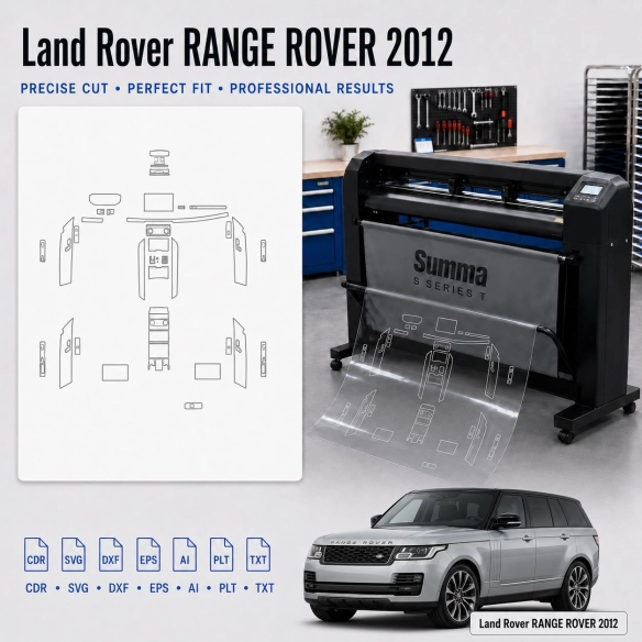 Šablóna rezu interiéru Land Rover Range Rover 2012 pre PPF a fóliu