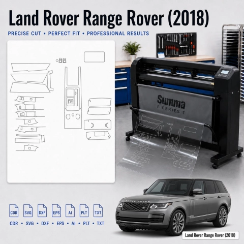 Šablóna rezu interiéru Land Rover Range Rover 2018 pre PPF a fóliu