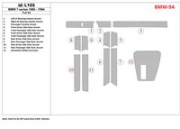 BMW 7 1986-1994 Kompletná súprava interiéru BD Dash Trim Kit - 1