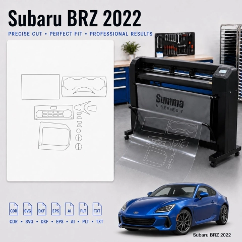 Šablóna rezu interiéru Subaru BRZ 2022 pre PPF a fóliu