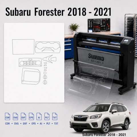 Šablóna rezu interiéru Subaru Forester 2018 2021 pre PPF a fóliu