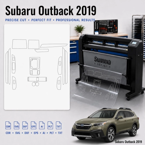 Šablóna rezu interiéru Subaru Outback 2019 pre PPF a fóliu
