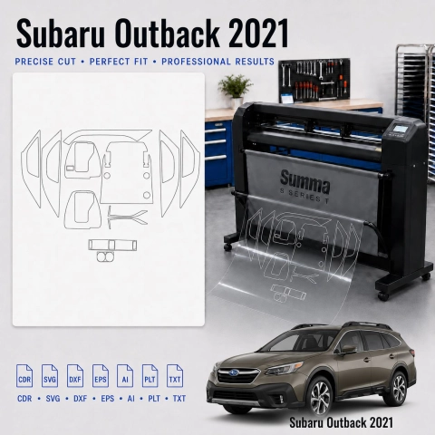 Šablóna rezu interiéru Subaru Outback 2021 pre PPF a fóliu
