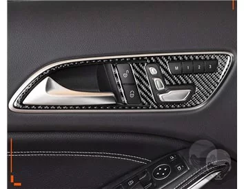 Mercedes-Benz CLA-Class 2014-2017 Súprava obloženia palubnej dosky interiéru 3D Dekor na palubnú dosku 22 dielov - 5
