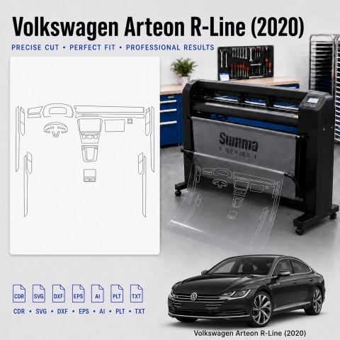 Šablóna rezu interiéru Volkswagen Arteon R Line 2020 pre PPF a fóliu