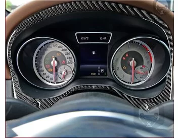 Mercedes-Benz CLA-Class 2014-2017 Súprava 3D obloženia palubnej dosky interiéru Dekorácia palubnej dosky 46 dielov - 5