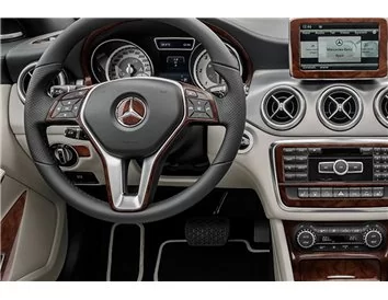 Mercedes-Benz Trieda GLA 2014–2020 3D súprava obloženia palubnej dosky interiéru 22-dielna súprava obloženia palubnej dosky