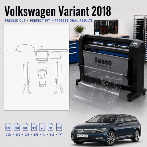 Šablóna rezu interiéru Volkswagen Viloran 2020 pre PPF a fóliu