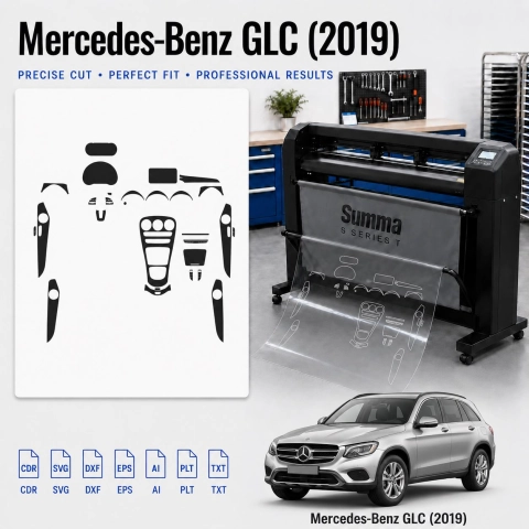 Šablóna rezu interiéru Mercedes Benz GLC 2019 pre PPF a fóliu
