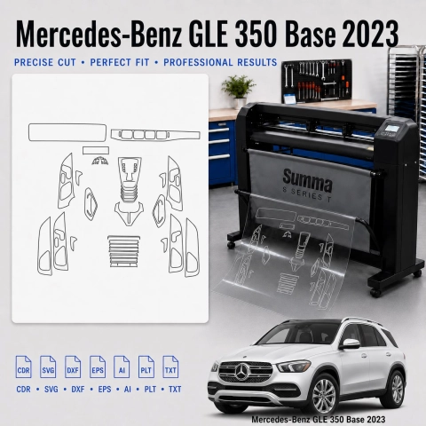 Šablóna rezu interiéru Mercedes Benz GLE 350 Base 2023 pre PPF a fóliu