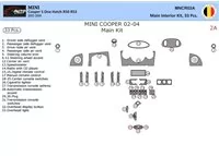 Mini Cooper R50 R53 2003-2008 3D súprava obloženia palubnej dosky interiéru 33-dielna súprava obloženia palubnej dosky - 1 Mini Cooper R50 R53 2003-2008 3D súprava obloženia palubnej dosky interiéru 33-dielna súprava obloženia palubnej dosky - 1