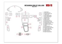 Mitsubishi 3000GT 1991-1998 Základná súprava interiéru BD Dash Dekor Kit - 1