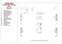 Dodatočná súprava Mitsubishi ASX 2011-UP sa hodí pre OEM súpravu obloženia interiéru BD Dash - 1 Dodatočná súprava Mitsubishi ASX 2011-UP sa hodí pre OEM súpravu obloženia interiéru BD Dash - 1