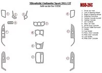 Dodatočná súprava Mitsubishi ASX 2011-UP sa hodí pre OEM súpravu obloženia interiéru BD Dash - 2 Dodatočná súprava Mitsubishi ASX 2011-UP sa hodí pre OEM súpravu obloženia interiéru BD Dash - 2