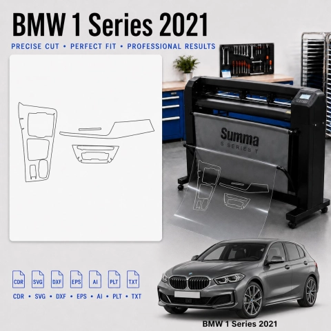 Šablóna rezu interiéru BMW 1 Series 2021 pre PPF a fóliu