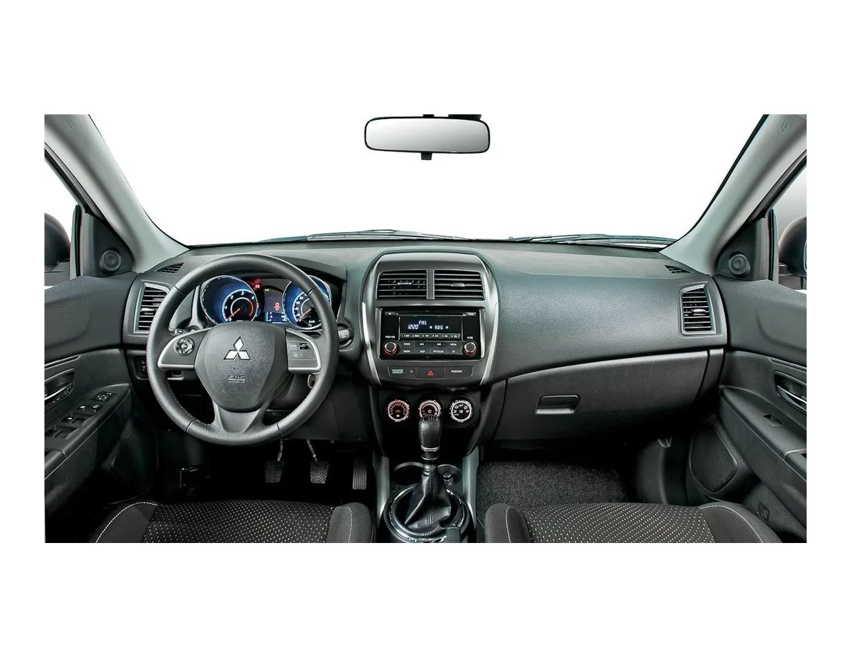 Mitsubishi Asx RVR 01.2012 Súprava obloženia palubnej dosky 3D interiéru Dekorácia palubnej dosky 9 dielov - 1