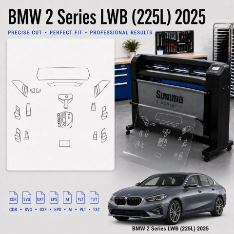 Šablóna rezu interiéru BMW 2 Series Lwb 225L 2025 pre PPF a fóliu