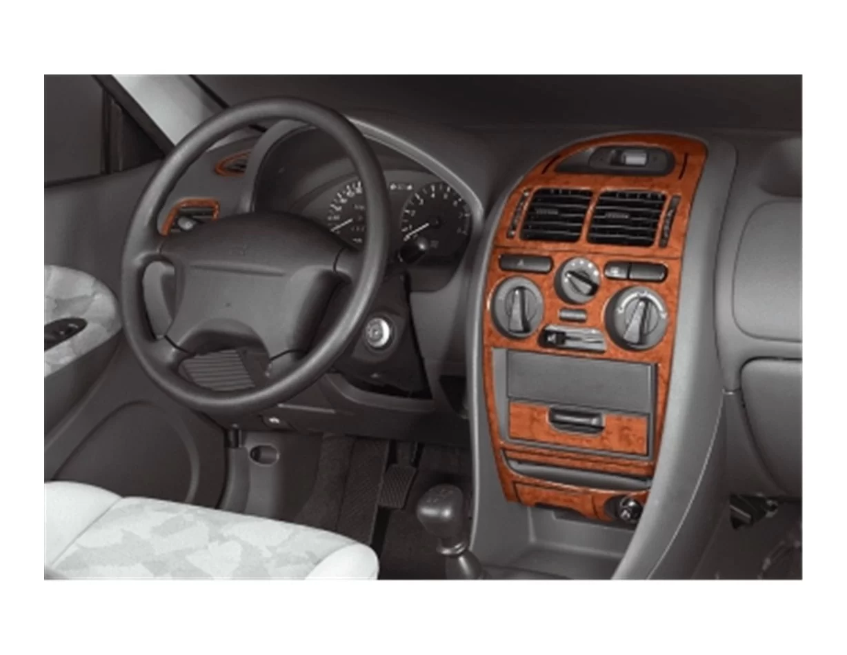 Mitsubishi Carisma 08.95-06.99 3D súprava obloženia palubnej dosky interiéru 19 dielov - 1