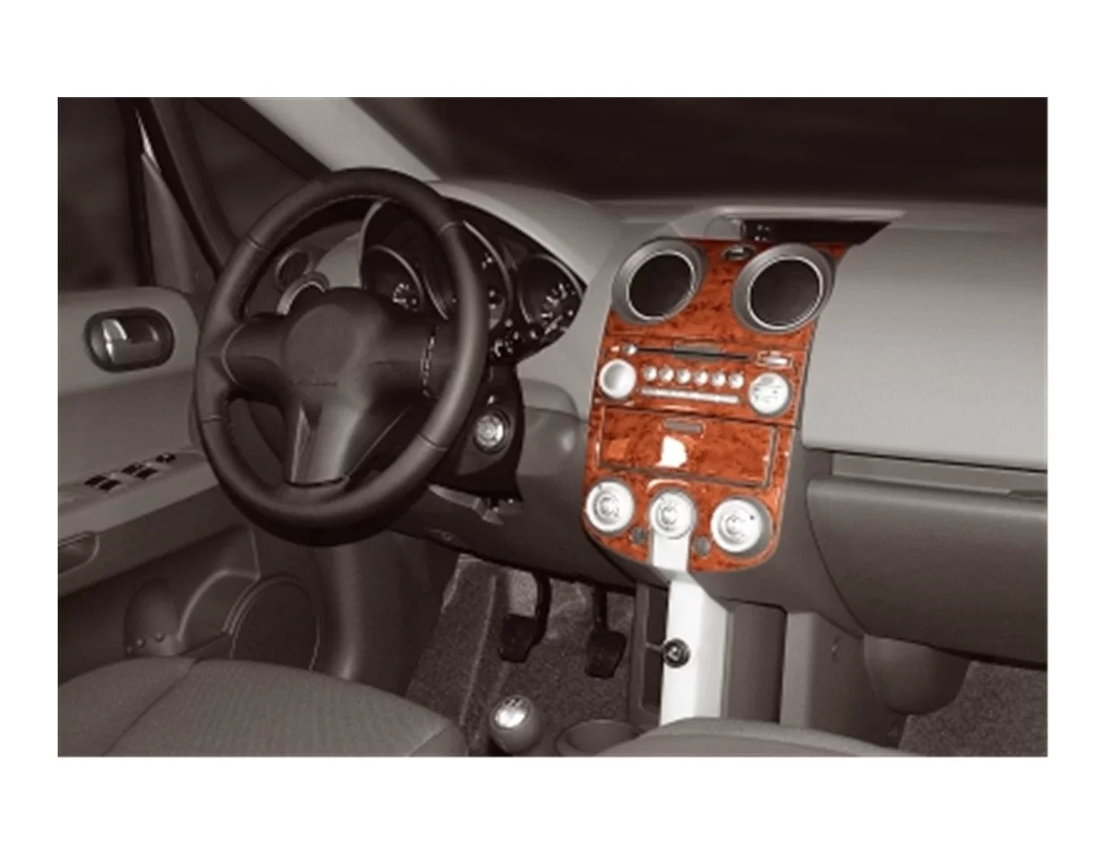 Mitsubishi Colt 05.04-12.07 3D súprava obloženia palubnej dosky interiéru 4-dielna súprava obloženia palubnej dosky - 1