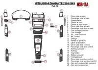Mitsubishi Diamante 2000-2003 Kompletná súprava interiéru BD Dash Trim Kit - 1