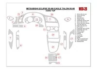 Mitsubishi Eclipse 1995-1999 Súprava obloženia interiéru kupé BD s mäkkou strechou - 1 Mitsubishi Eclipse 1995-1999 Súprava obloženia interiéru kupé BD s mäkkou strechou - 1