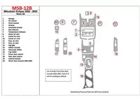 Základná sada Mitsubishi Eclipse 2000-2005, súprava 19 dielov Interiér BD Dash Trim Kit - 1 Základná sada Mitsubishi Eclipse 2000-2005, súprava 19 dielov Interiér BD Dash Trim Kit - 1