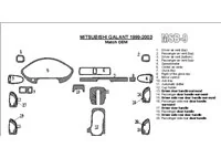 Mitsubishi Galant 1999-2003 OEM zhoda interiéru BD súprava obloženia palubnej dosky - 1 Mitsubishi Galant 1999-2003 OEM zhoda interiéru BD súprava obloženia palubnej dosky - 1