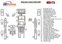 Mitsubishi Galant 2004-2008 s meničom na 6 CD interiéru BD súprava obloženia palubnej dosky - 1