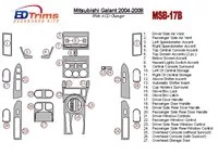 Mitsubishi Galant 2004-2008 so 6 CD prehrávačom interiér BD Dash Trim Kit - 1